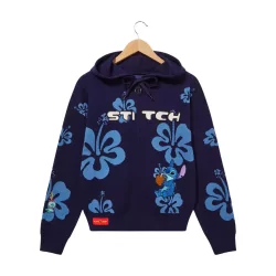 Sweat à capuche zippé fleur...