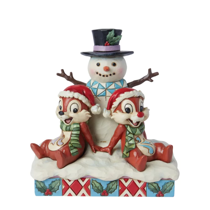 Figurine Tic & tac avec bonhomme de neige Disney traditions 6015006