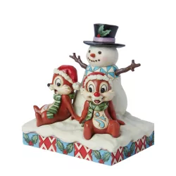 Figurine Tic & tac avec bonhomme de neige Disney traditions 6015006
