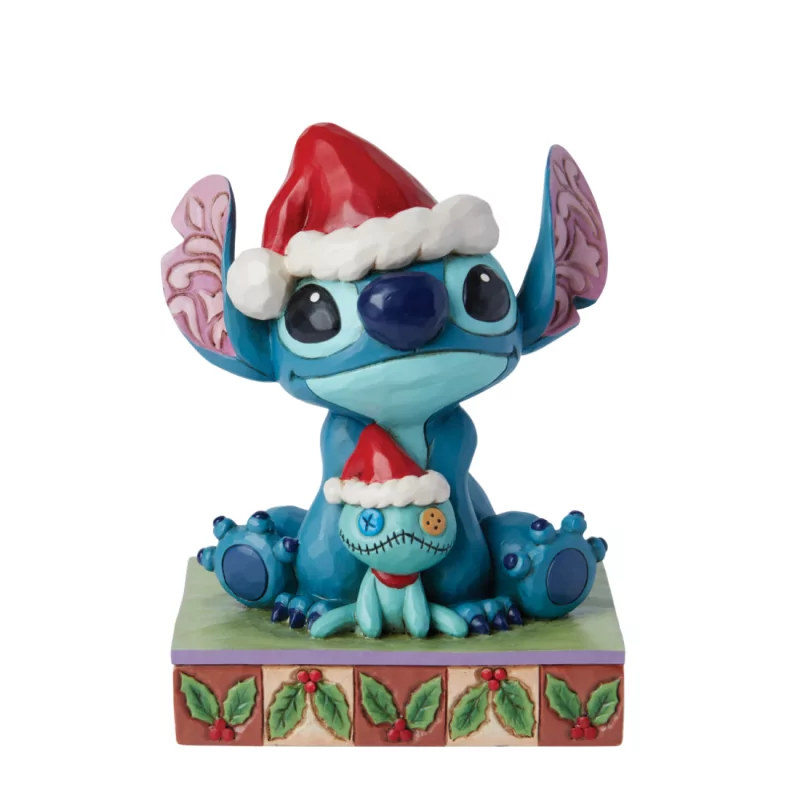 Figurine Stitch & scrump en père noël Disney traditions 6015007