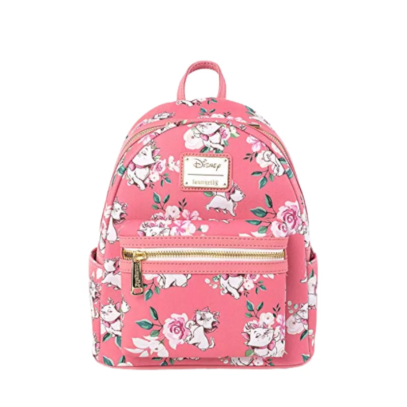 Sac à dos Marie pink floral Les aristochats LOUNGEFLY