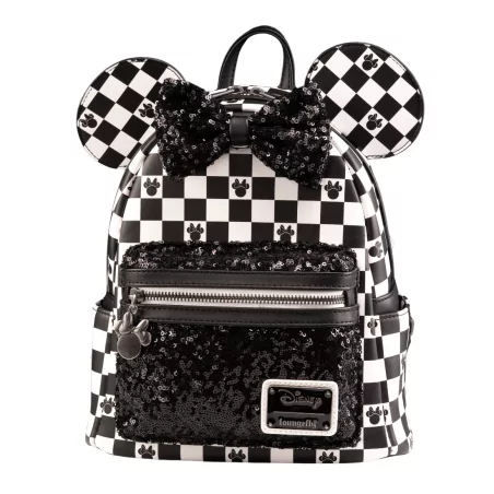 Sac à dos Checkered sequins Minnie Mouse LOUNGEFLY