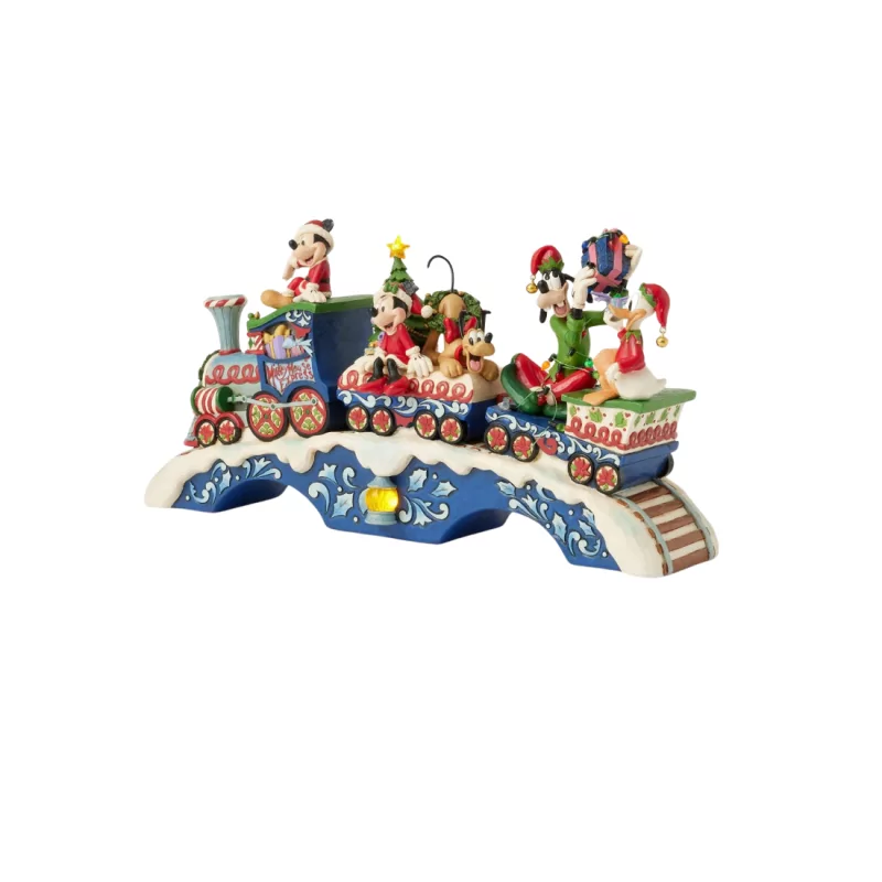 Figurine train de noël Mickey & ses amis Disney traditions 6014996