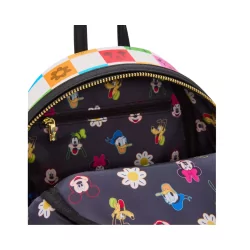 Sac à dos checkered colorfull Mickey Mouse and friends LOUNGEFLY - Livraison 09/2025