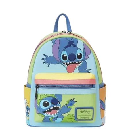 Sac à dos jaase colorblock Stitch LOUNGEFLY - Livraison 07/2025