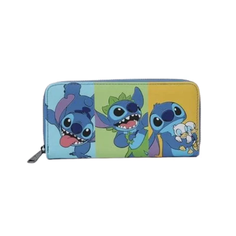 Portefeuille Jaase colorblock Stitch LOUNGEFLY - Livraison 07/2025