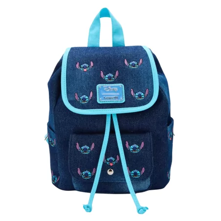 Sac à dos embroidered denim Lilo & Stitch LOUNGEFLY - Livraison 08/2025