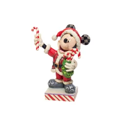 Figurine Mickey de noël avec sucres d'orge disney traditions 6007068