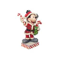 Figurine Mickey de noël avec sucres d'orge disney traditions 6007068