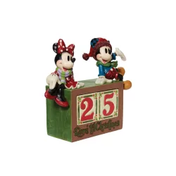 Figurine Mickey & Minnie décompte de Noël disney traditions 6013057