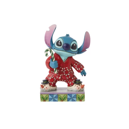 Figurine Stitch en pyjama de noël Disney traditions 6015008
