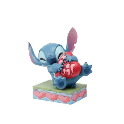 Figurine Stitch avec un coeur Disney traditions 6014316