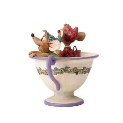 Figurine Jaq & Gus dans la tasse Disney traditions 4016557