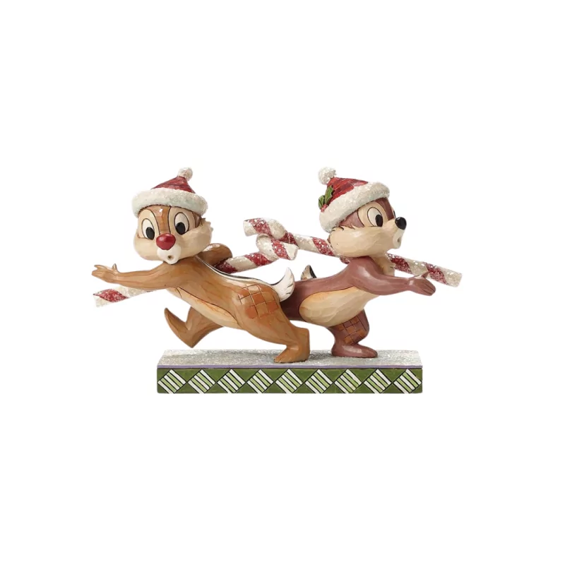 Figurine Tic & Tac avec les cannes de noël Disney traditions 4051975