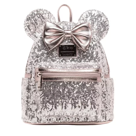 Sac à dos Minnie Sequins Argentés LOUNGEFLY