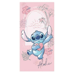 Serviette de plage Stitch Rose