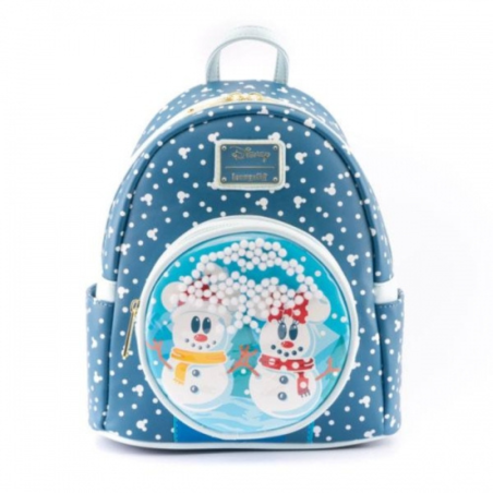 Sac à dos Snowman snow globe Minnie & Mickey LOUNGEFLY