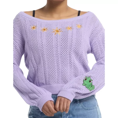 Pull en tricot Soleils emmêlés et Pascal Raiponce DISNEY