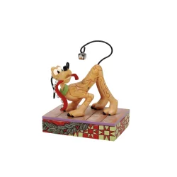 Figurine Pluto clochette de noël sur la queue Disney traditions 6016885
