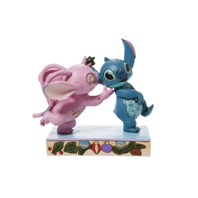 Figurine Angel & Stitch sous le gui Disney traditions 6008980
