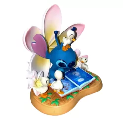 Figurine Stitch et Ducks Reading books Disney