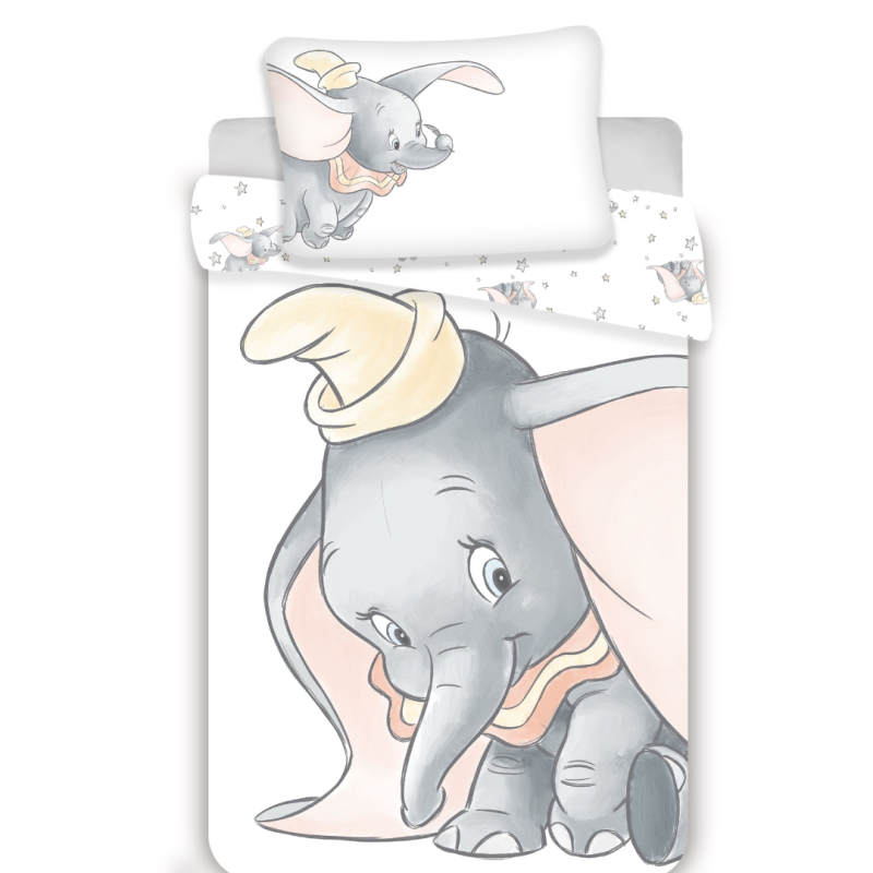 Housse de lit Dumbo Baby Grey 100×135cm