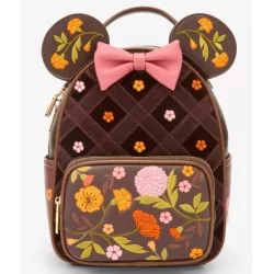 Sac à dos Minnie Mouse Velvet Floral Interchangeable Ears Disney - Livraison 10/2025