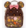 Sac à dos Minnie Mouse Velvet Floral Interchangeable Ears Disney - Livraison 10/2025