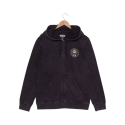 Sweat zippé noir Coco guitare florale
