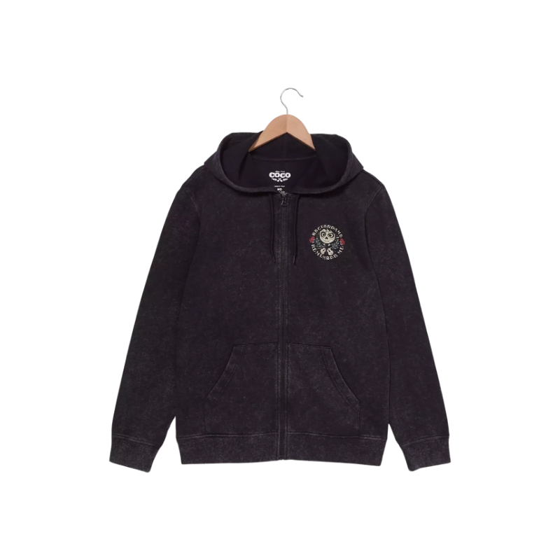 Sweat zippé noir Coco guitare florale