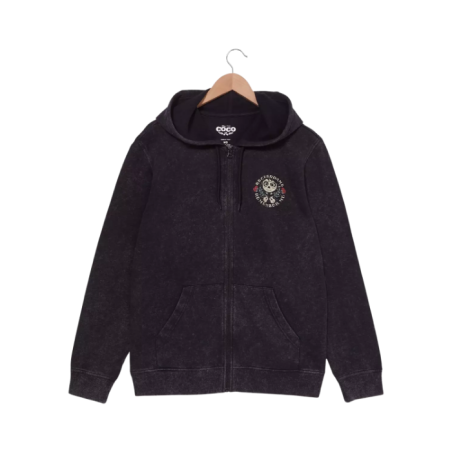 Sweat zippé noir Coco guitare florale