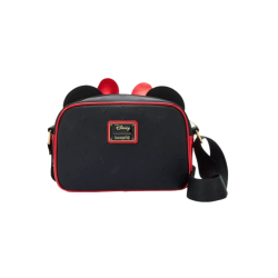 Sac a bandouliere loungefly métalic red bow ears minnie mouse