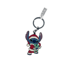 Porte-clés Stitch Père Noël métal