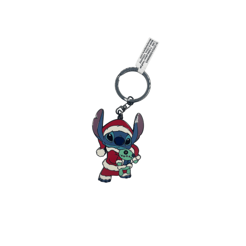 Porte-clés Stitch Père Noël métal