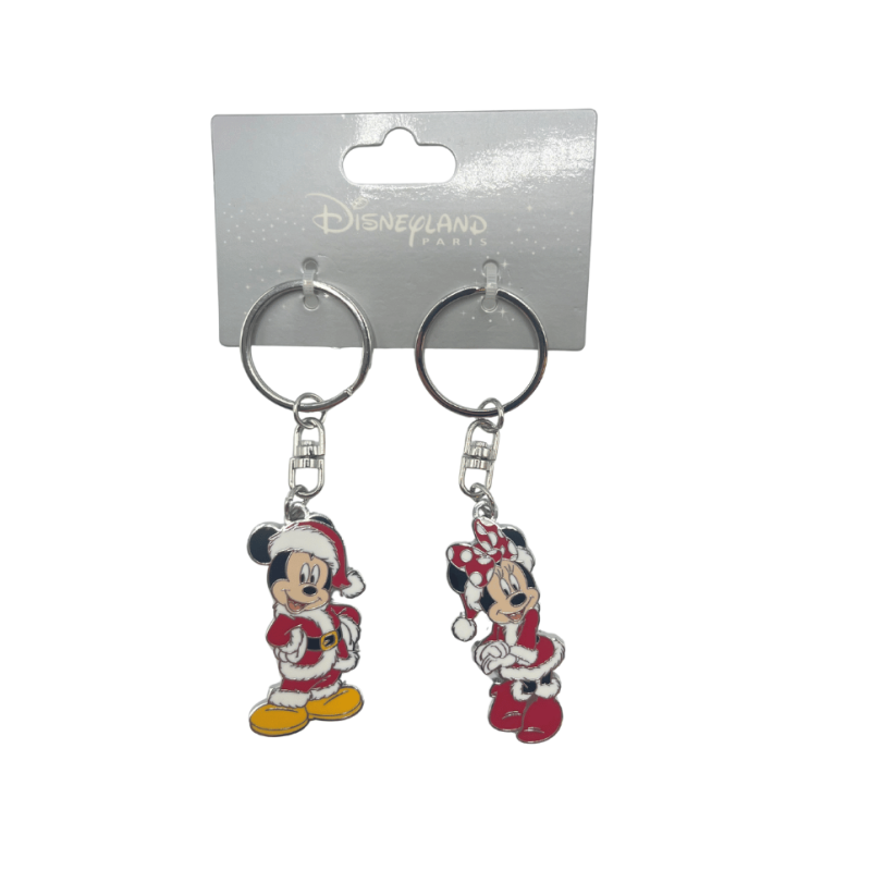 Porte-clés duo Mickey et Minnie Noël Disney