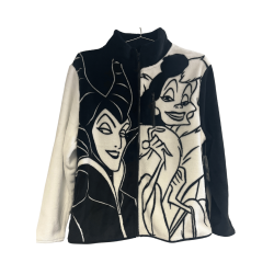 Gilet polaire Villains Disney noir et blanc