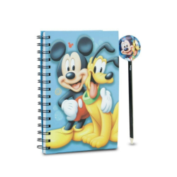 Carnet de notes avec stylo Mickey & Pluto Disney