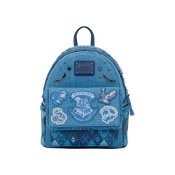 Sac a dos loungefly house of hogwarts denim harry potter