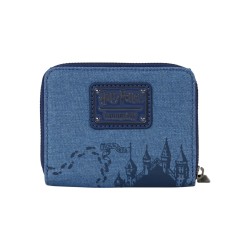Portefeuille loungefly house of hogwarts denim harry potter