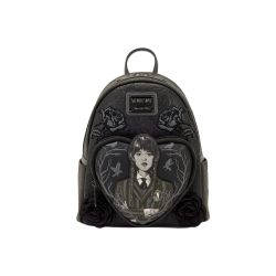 Sac a dos loungefly black roses heart mercredi
