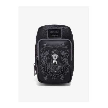 sac a bandoulière Wednesday Black Rose Loungefly livraison 11/25