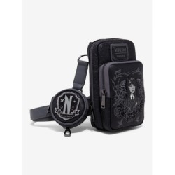 sac a bandoulière Wednesday Black Rose Loungefly livraison 11/25