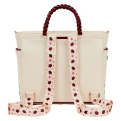 Tote bag convertible Cream & Red Floral Loungefly - livraison 11/25