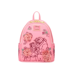 Sac a dos loungefly pink roses la belle & la bête