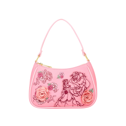 Sac a bandouliere loungefly pink roses la belle & la bête