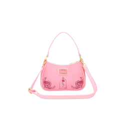 Sac a bandouliere loungefly pink roses la belle & la bête