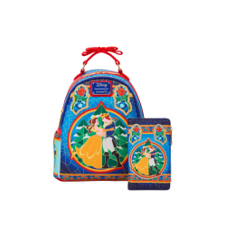 Portefeuille loungefly stained glass la belle & la bête