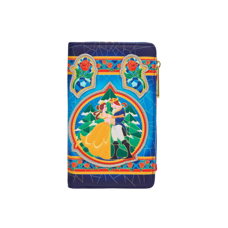 Portefeuille loungefly stained glass la belle & la bête