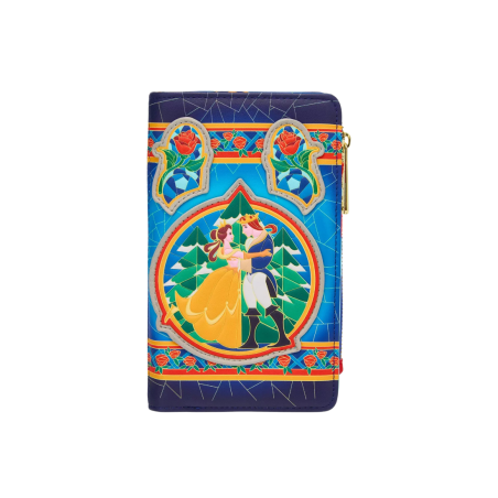 Portefeuille loungefly stained glass la belle & la bête