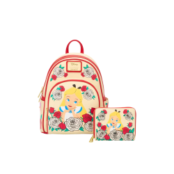 Portefeuille loungefly color changing roses alice au pays des merveilles